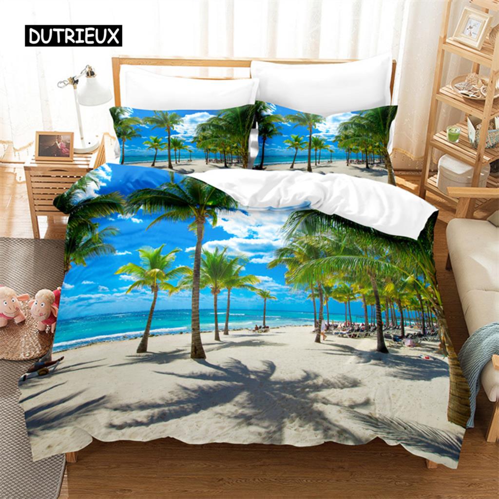 Creative Leaves Bed Ensemble Quilt Cover Collection 3d Bedding Digital Printing Bed Linen Queen Dimension Size Bed Ensemble Fashion Design