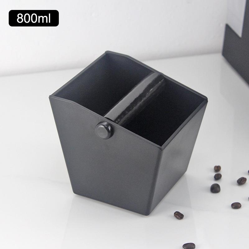 Shock-Absorbent Coffee Knock Box Anti-Slip Espresso Dump Bin For Coffee Grounds With Removable Knock Bar Coffee Grind Waste Bin