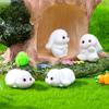 Micro Landscape Decoration Cute Rabbit Animal Figure Hand Resin Crafts Desktop Car Decoration