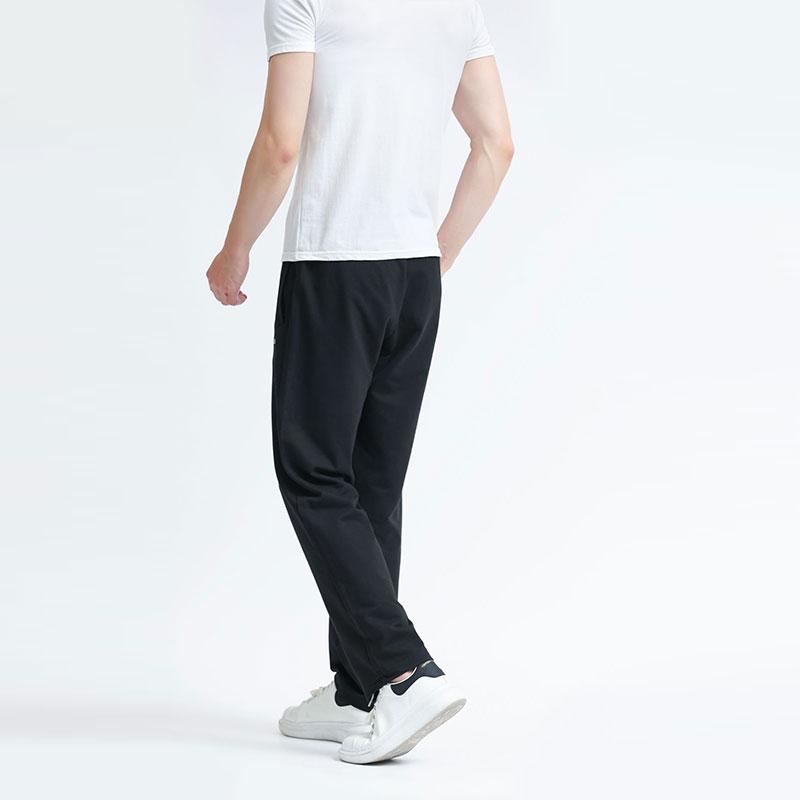 Li Ning Badminton Series Solid Color Logo Sports Straight Leg Casual Pants Men bottoms Black AKLT807-1