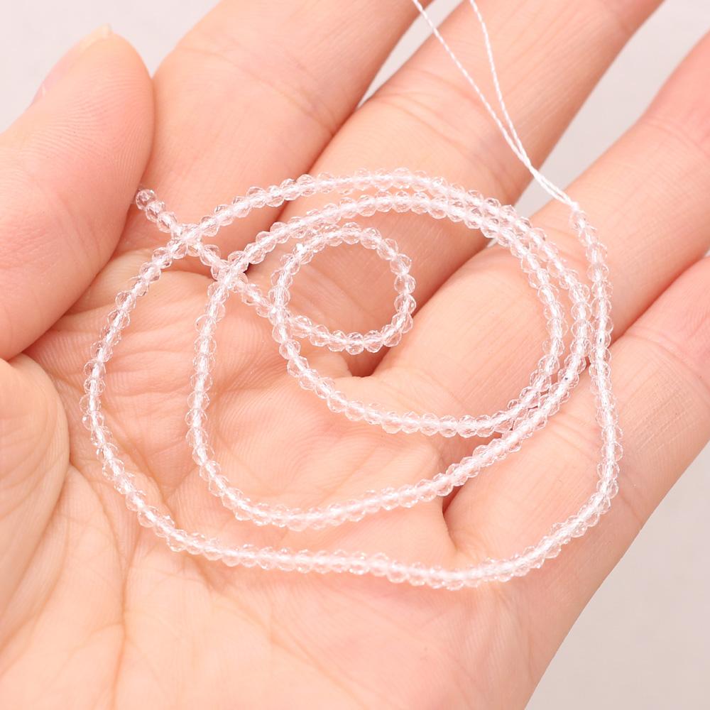 3 Strand Natural Stone Spinel Beads 2mm Small Loose Spacer Beads for Jewelry Making DIY Necklace Bracelet Anklet Earrings Accessories Beading 38 Cm
