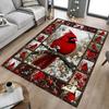 1 Stück Kardinalblumen Rutschfester Bodenteppich, Büro, Familie, Schlafzimmer, Studio - Großer Teppich, Dekorationsmatte, Langlebiges Material-C0489