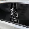 2 szt. Naklejka na samochód z czaszką grozy Naklejki winylowe na słupek B samochodu Naklejki winylowe na drzwi samochodu DIY Wodoodporna Naklejka winylowa chroniąca przed słońcem