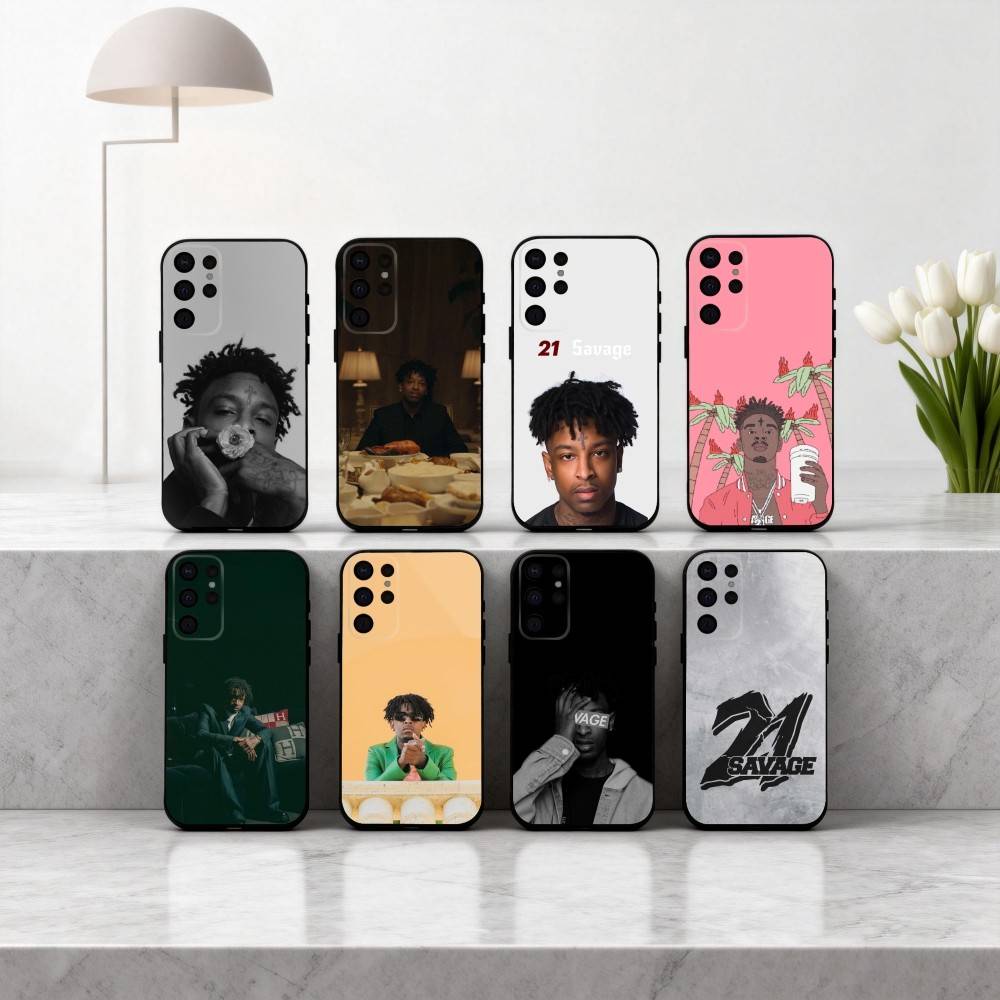 Cool Rapper 21 S-Savage-E Phone Case For Samsung S25,24,23,22,30,21,10,9,Ultra,Plus,Lite,FE,4,5 G Soft Black Case