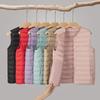 Women's 2025 Collarless Cotton Vest - Autumn/Winter Large Size Round Neck Waistcoat