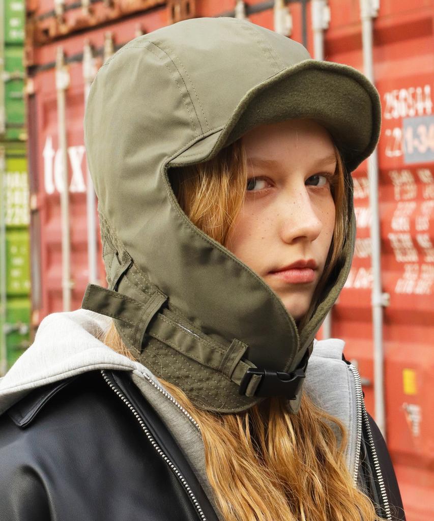 Seullipiseullib N.25 F/W Reversible Satin Khaki Trooper Hat