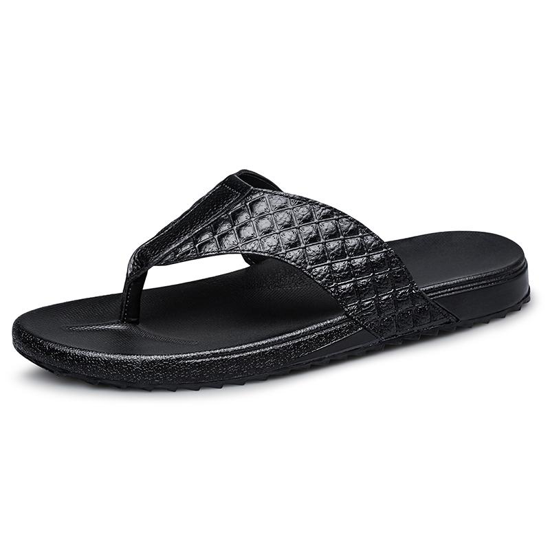 Stylish Outdoor Mens Flip Flops Man Summer Beach Flats Breathable Sandals Male Slippers Simple Handmade Half Drag Slides