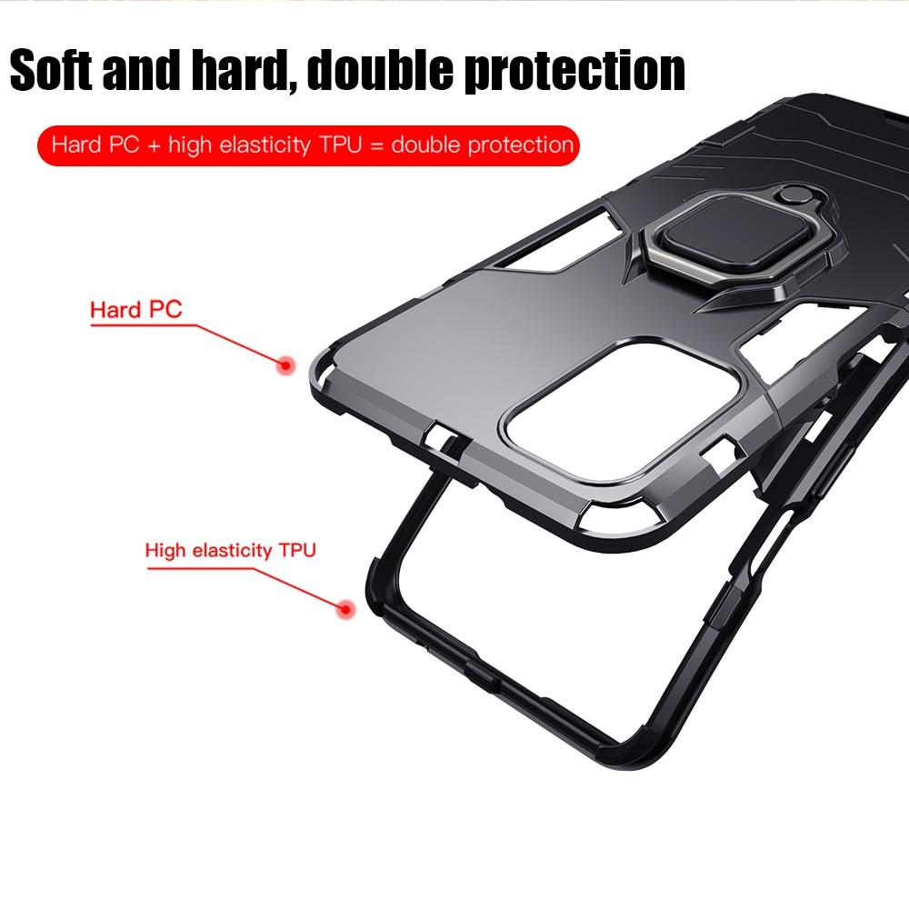 KEYSION Shockproof Armor Case For Redmi Note 10 Pro 5G 10S Ring Stand Silicone Phone Cover for Xiaomi Redmi Note 10 4G 10Pro Max