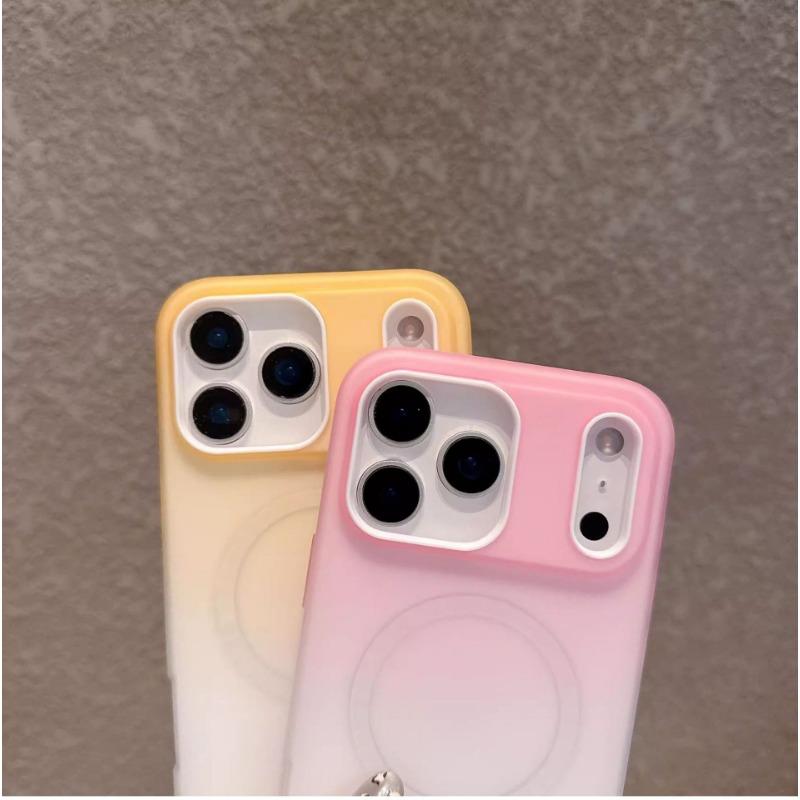 Applicable To IPhone17PROMAX Two in one Jelly Gradient Magnetic Suction Phone Case Apple 16 Anti Fall Protection Case 15