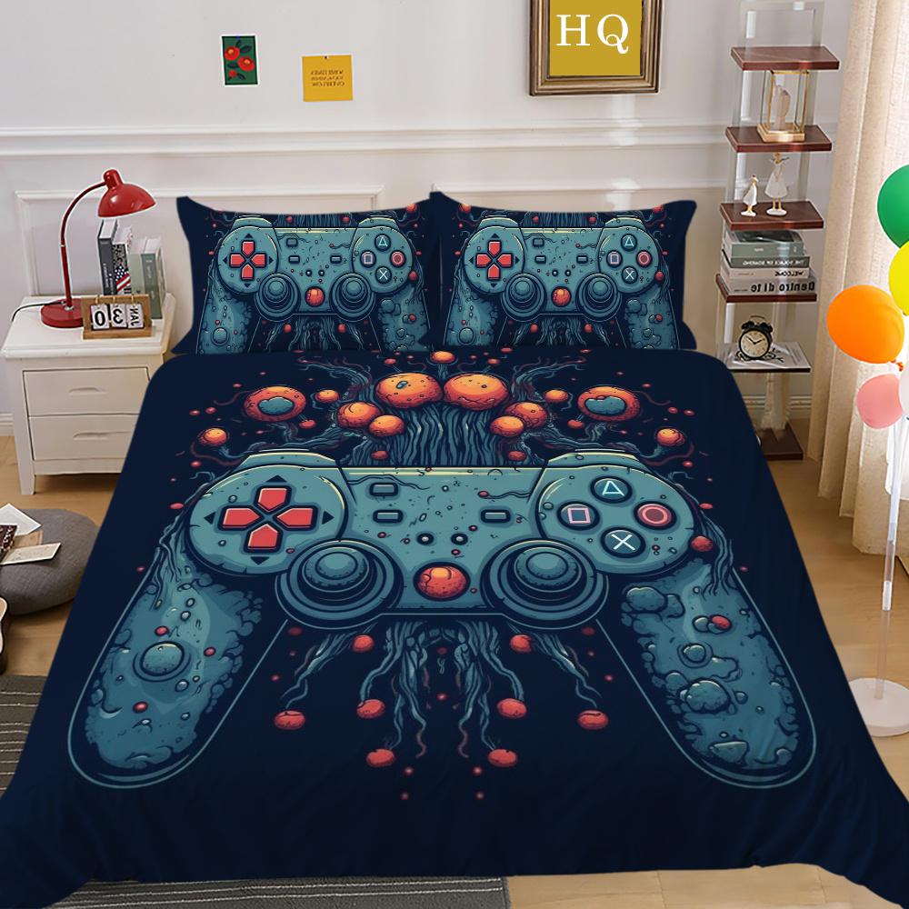 3D Game Console Printing Home Bedding Set Boy Fashion Bedspread Twin Size Duvet Cover Set Polyester Home Textiles