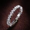 Brilliant CZ Bands Women Wedding Rings Simple Stylish Girl Accessories Delicate Engagement Ring Versatile Fashion Jewelry