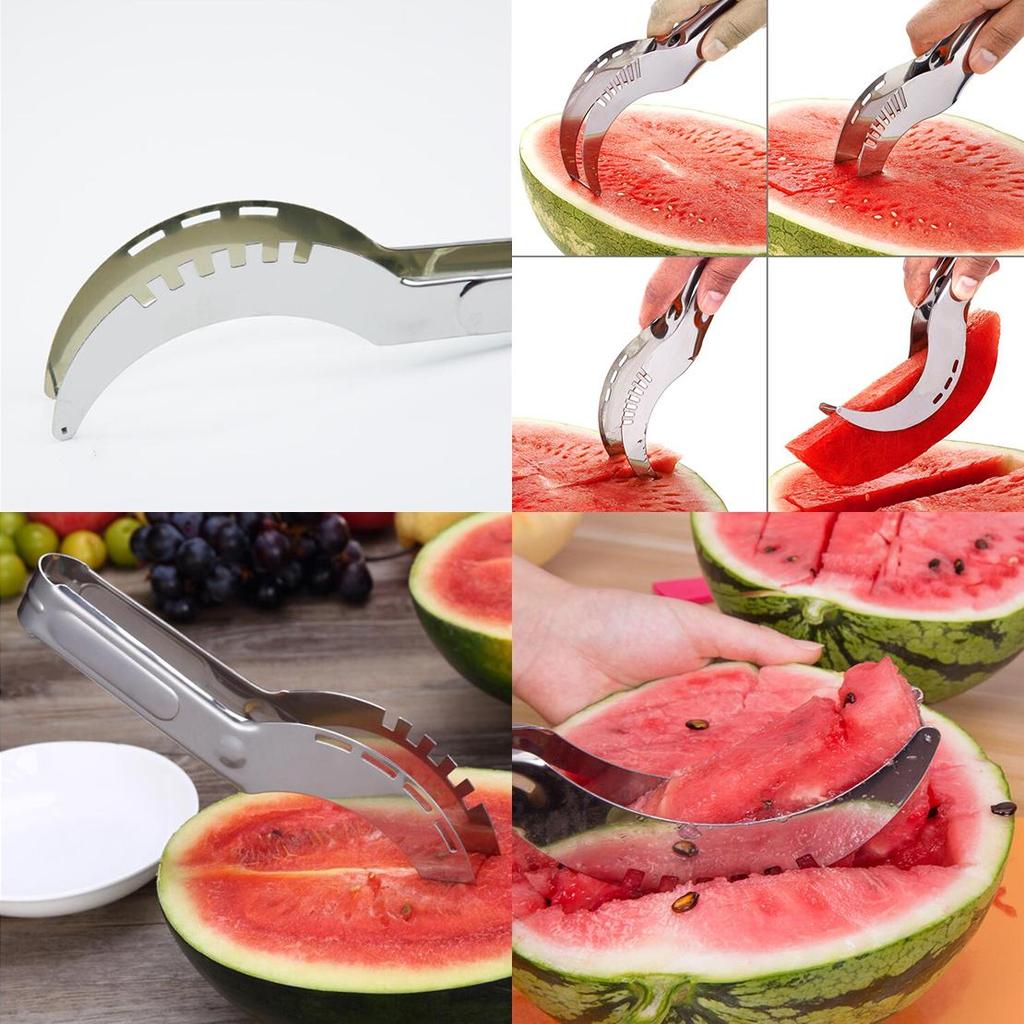 Schneidewerkzeug Wassermelonenschneider Messer Servierer Kernentferner Schöpflöffel Edelstahl Schnitzwerkzeug