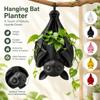 Gothic Style Upside Down Bat Hanging Planter 3D Printed Hanging Bat Plant Pot  Halloween Party