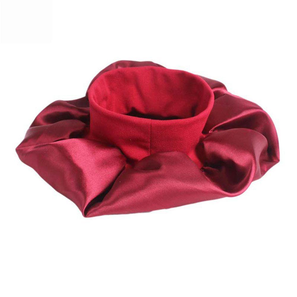 Fashion Head Cover Bonnet Wide Band Satin Cap Elastic Head Wraps Hair Loss Chemo Night Sleep Hat