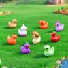 9 Pcs Funny Vegetable Duck Figurines Resin Tiny Duck Sculpture Cute Eggplant Pumpkin Onion Mini Duck Statue for Home Office Desktop Car Dashboard