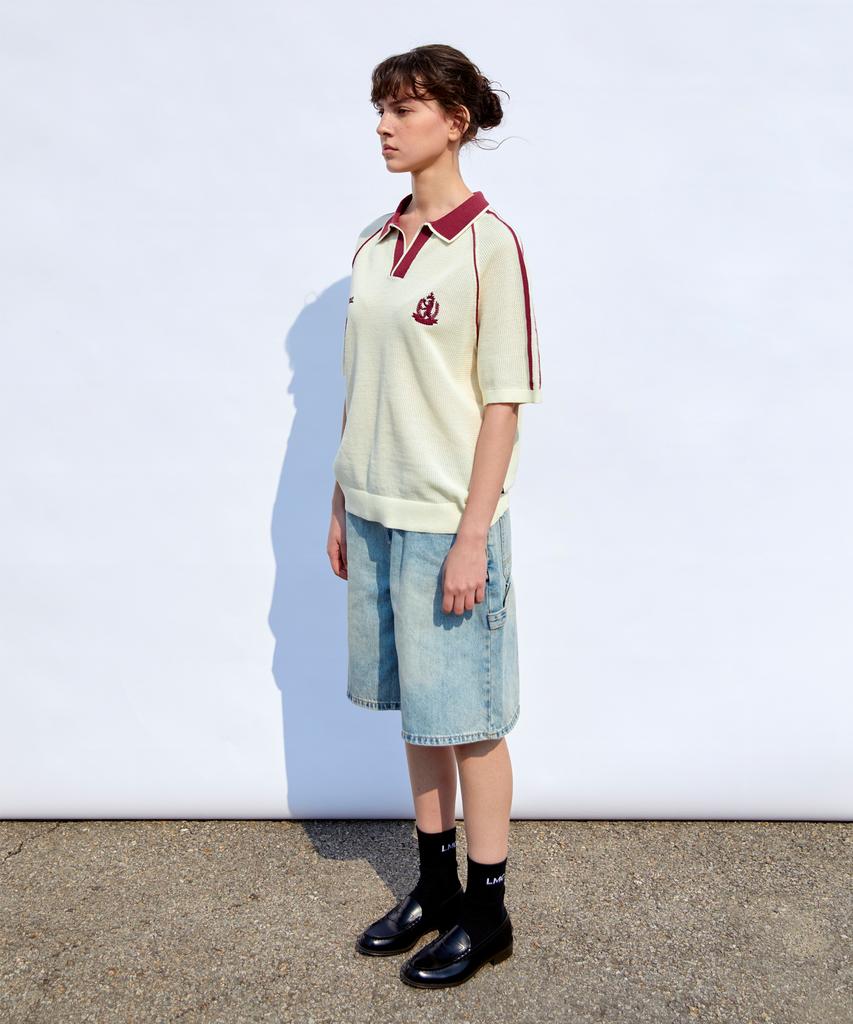 LMC Line Point Skipper Half Knit Ivory
