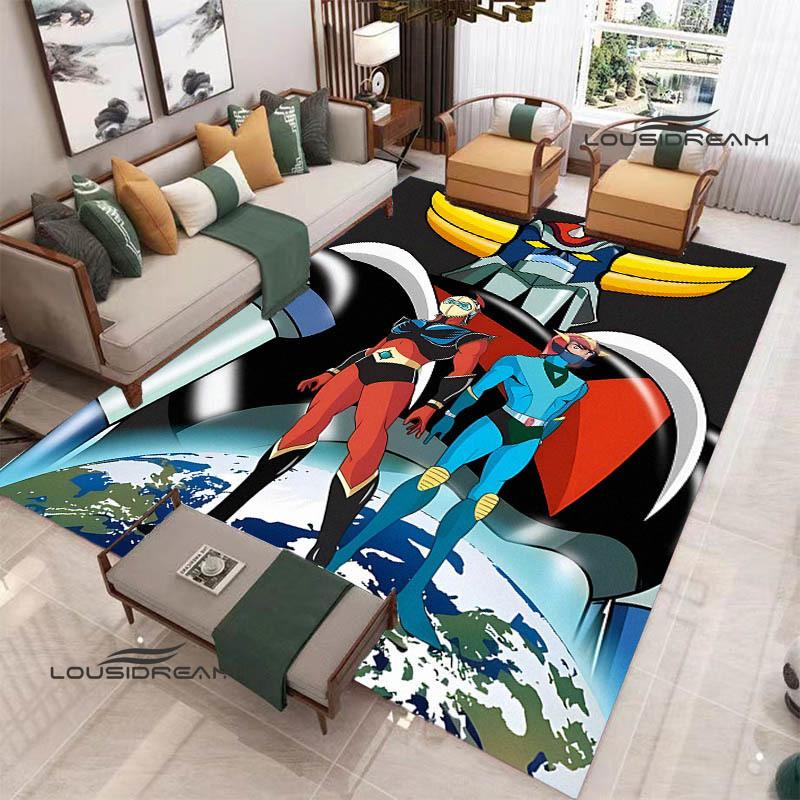 3D UFO ROBO GRENDIZER GOLDORAK Carpet Non-slip Carpet Outdoor Carpets Area Rug Home Bedroom Decor Rug for Bedroom Birthday Gift