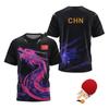KINA Drak Bordtennis Grafisk T-shirt för Män Kläder Mode Badminton Sport T-shirt Ping Pong Tröja Gym Fitness T-shirts