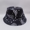 European and American Cashew Flower Bucket Hat Double-sided Two-color Personalized Pot Hat Tide Spring and Summer Sun Hat Hip-hop Style Sun Hat
