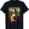 Leonardo da Vincis Mona Lisa mit einer Katze Lustiges Kunst-T-Shirt