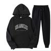 European and American Men's Fashion Spring and Autumn Hooded Solid Color Sweater Suit Men's Sports and Leisure Suit Men's Hoodie