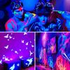 1/2 Pcs UV Black Light Lamp T5 USB UV LED Black Light Lamp 24LEDs Black Light Bar UV Light Tube with Switch for Disco Glow Party