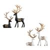 2 Pieces Deer Sculptures Animal Statues Table Centerpiece Resin Tabletop