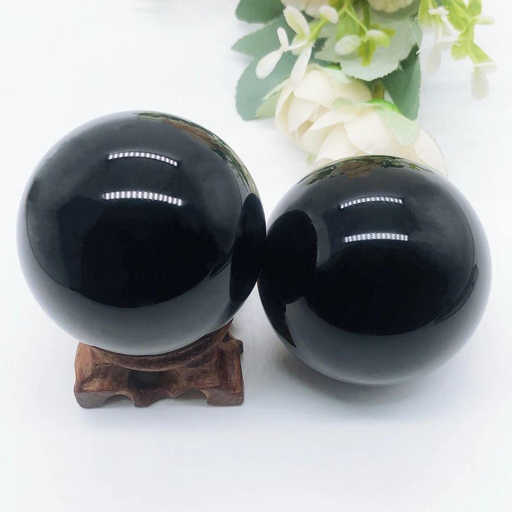 20/30/40/50mm Schwarze Obsidiankugel Runde Feng Shui Kugel Kristallkugel Sammlerstücke