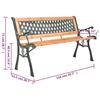 Vidaxl Garden Bench, 116 Cm, Cast Iron And Solid Fir Wood