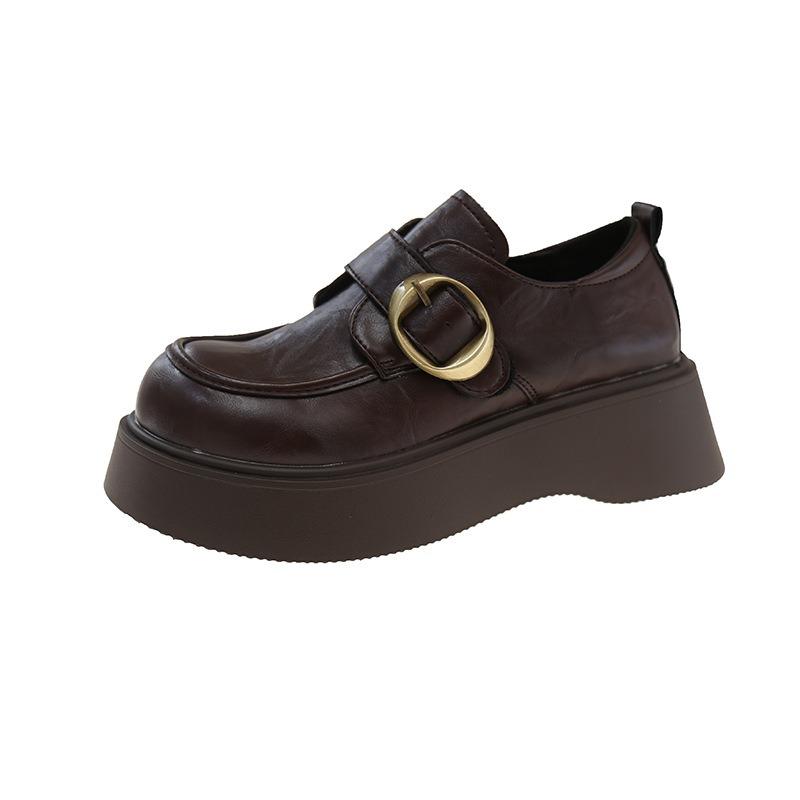Leren muffin platform damesschoenen kleine leren schoenen herfst nieuw Mary Jane schoenen enkele schoenen