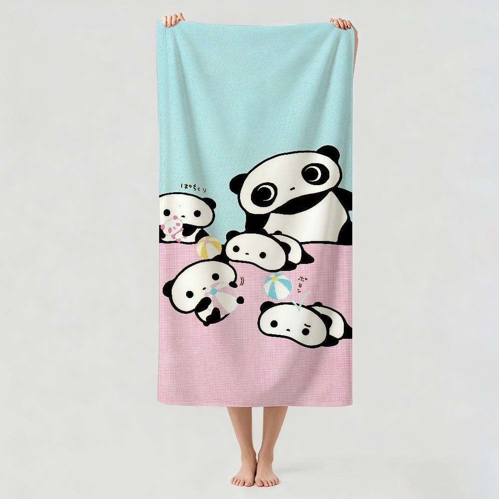 Cartoon cute T-TarepandaS Towel Drying Bath Towel Applicable To Light Swimming Camping Yoga Beach Out