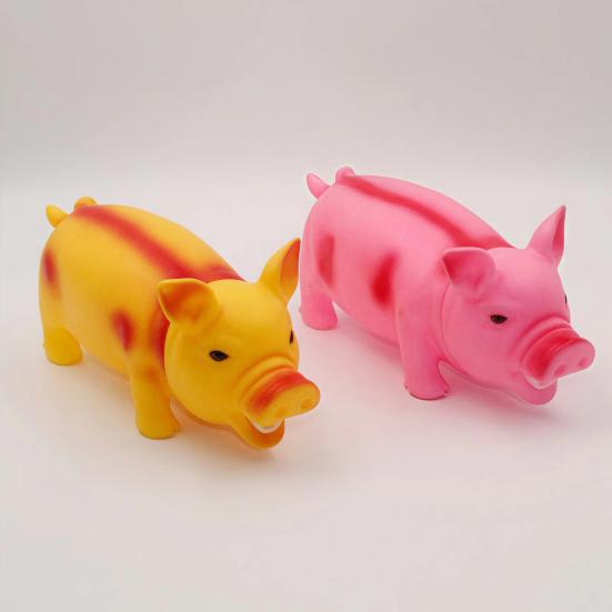Screaming Pig Squeaky Toy with Realistic Sound Soft TPR Stress Relief Fidget for Kids Adults Cute Animal-Shaped Decompression Gadget