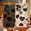 Black Heart Doodle Pattern Phone Case For Xiaomi Redmi Note 14 13 12 11 10 9 8 7 Pro Plus Anti-Scratch Soft Cover