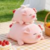 Strawberry Pig Angel Plush Doll - Cute and Long Pillow Toy