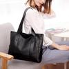Women Solid Color Soft PU Leather Tote Bag, Large Capacity Shoulder Handbag for Daily Commute