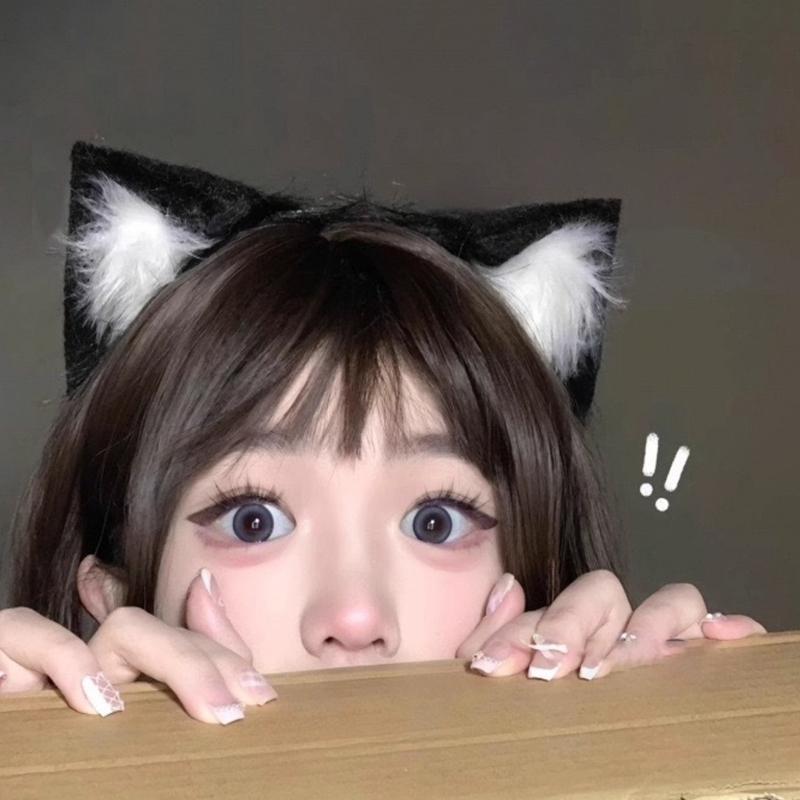 Plyšová čierna mačka Ušná čelenka Mäkká látka Halloween Cosplay Doplnok do vlasov pre ženy Dievčatá Kostým Párty Oblečenie