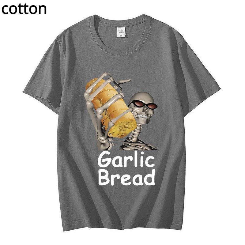 Garlic Bread Mens T Shirt Graphic Vintage Cotton T-Shirt Men'S And Women'S Short Sleeve Trend
