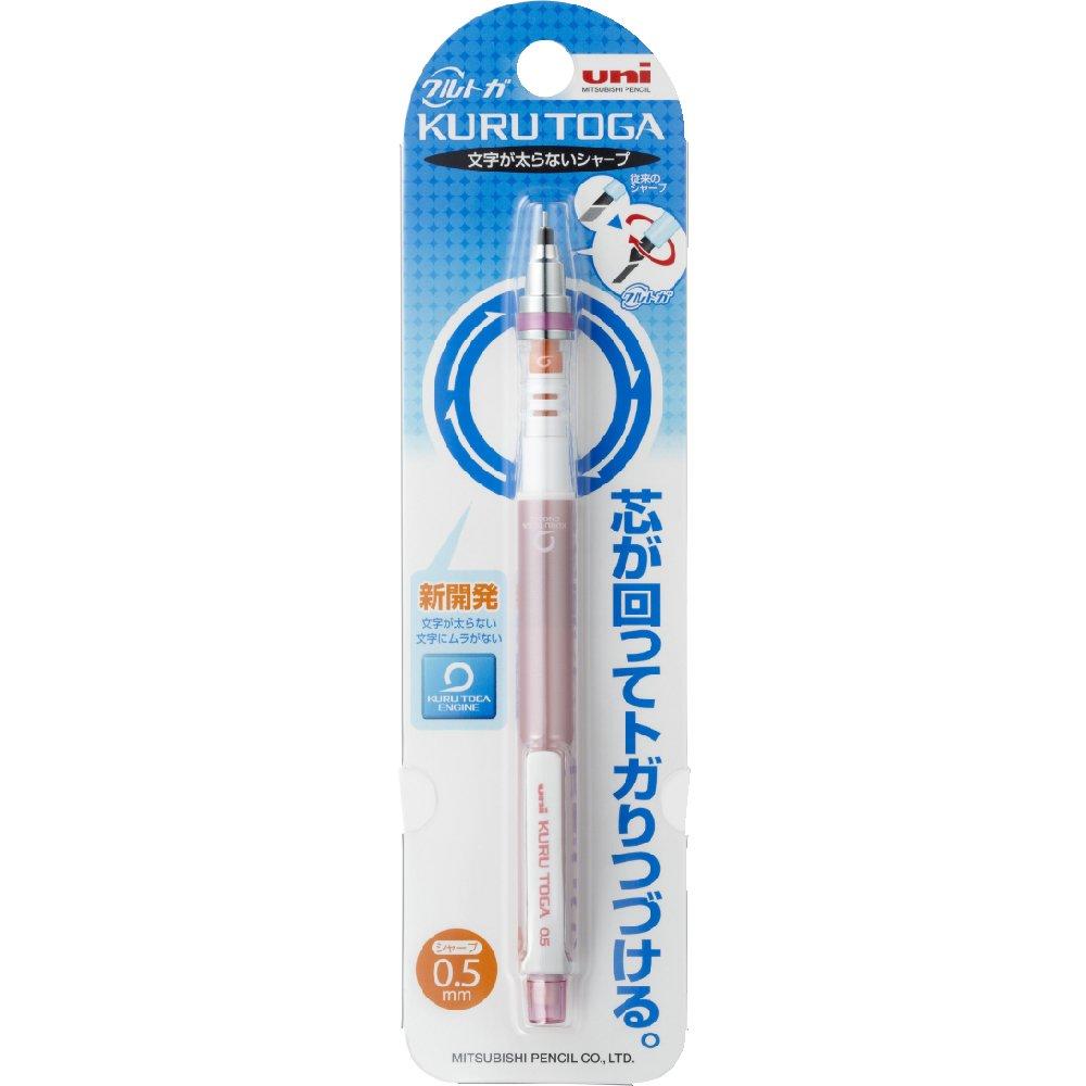 Mitsubishi Pencil Kuru Toga 0.5mm Mekanisk Blyant Auto-Blyrotasjon Babyrosa M54501P.68