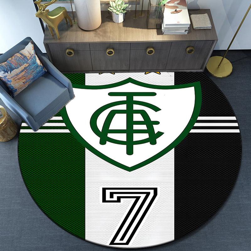 America Futebol Clube Round Rug for Livingroom,Bedroom, Palyroom, Chair Rug, Area Rug, Circle Carpet, Large Size Fan Christmas Gift