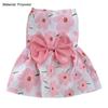 Pet Dress Sleeveless Soft Thin Style Floral Print Small Dog Cat Clothing for