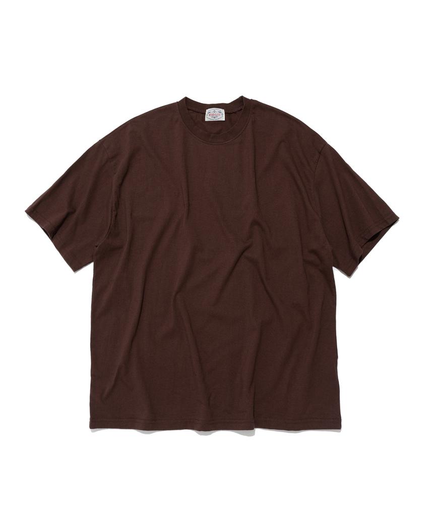 Wogseuaenko Layered Washed Short Sleeve T-Shirt (Brown)