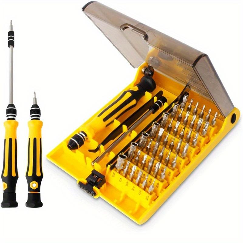 45 In 1 Mini Screwdriver Set Kit Tools Set Small Precision Screwdriver Kit with Tweezers Extension Shaft for Repair Maintenance