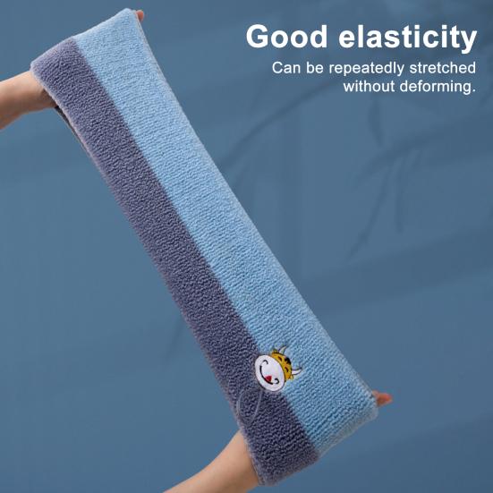 Toilet Seat with Embroidery Handle Soft Warm Knitted Fabric Reusable Washable O-Shaped Fit Non-Slip Elastic Band Toilet Seat Pad