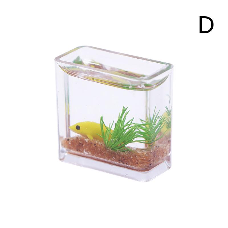 1Pc 1:12 Miniature Simulation Fish Tank Aquarium Model Dollhouse Living Room Decor Lovely Home Furniture Accessories