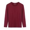 Men's Solid Color Long-Sleeved T-Shirt Men Loose O-Neck Large Size Bottoming Man T Shirt Cotton Tops Tees