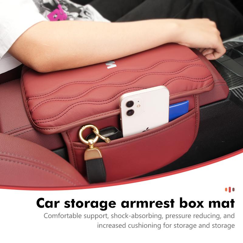 For BMW Car Armrest Pad with Side Storage Bag Center Armrest Protective E70 E91 E30 G30 E53 M3 M5 X6 X4 X7 E92 E93 X1 X3 X5 JK4