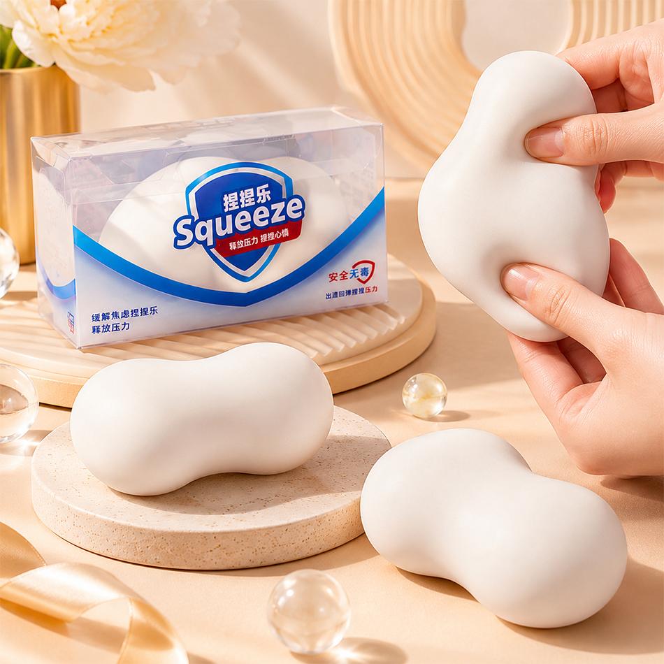 Soap Stress Ball Soap Ball Squishy Fidget Toy Crunchy Squeeze Ball Round Blocks Filled Asmr Anti Stress Toys For Birthday