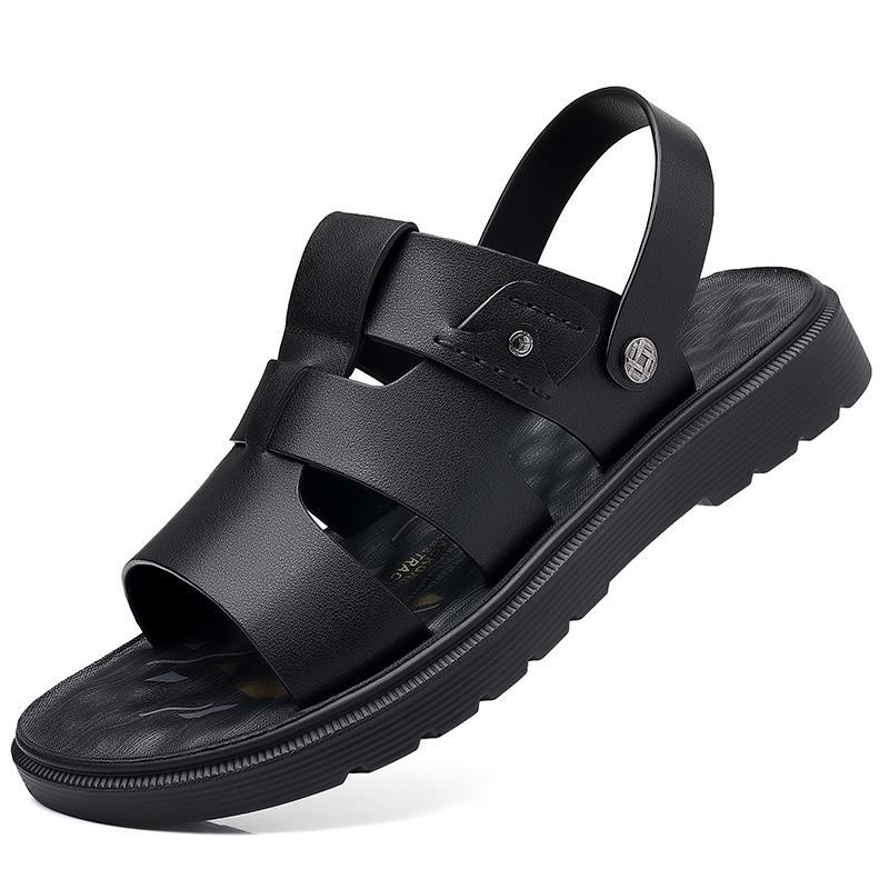 Summer Soft Sandals Men Leather Classic Roman Sandals Slipper Outdoor Sneaker Beach Rubber Flip Flops Men Water Trekking Sandals