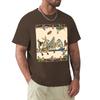 WEIRD MEDIEVAL BESTIARY MAKING MUSICWhite Rabbit And Dog Playing Organ Harpist Hare Snail Cat TShirt