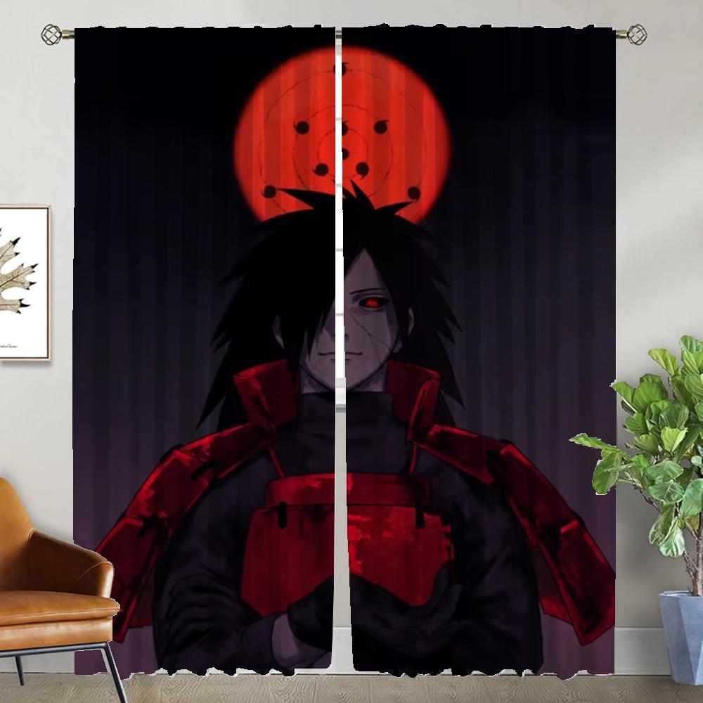 Halloween Decoration N-Narutoes Elegant Room Curtains for Living Room Home Interior Curtains 2 Pieces Partition Shades Curtain